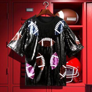Colorful Bling College Pro Football Sequin GAMEDAY